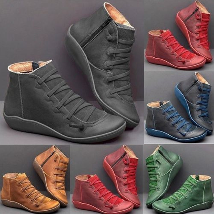 Outfany Vintage Ankle Boots