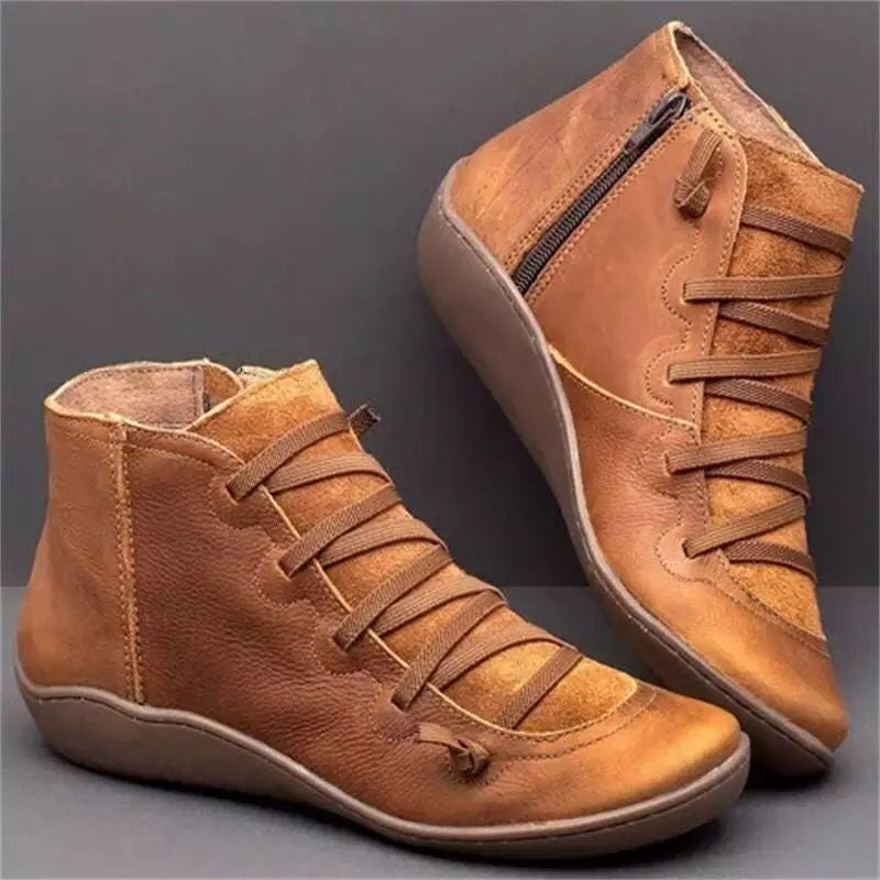 Outfany Vintage Ankle Boots