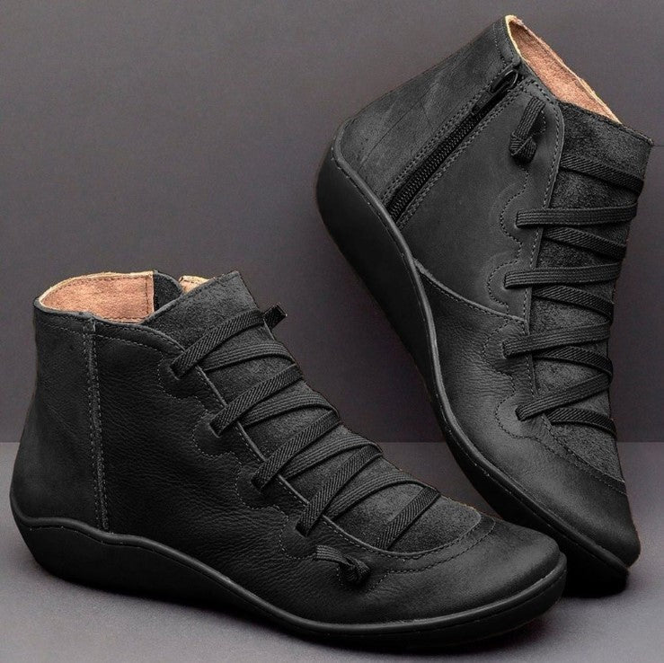 Outfany Vintage Ankle Boots